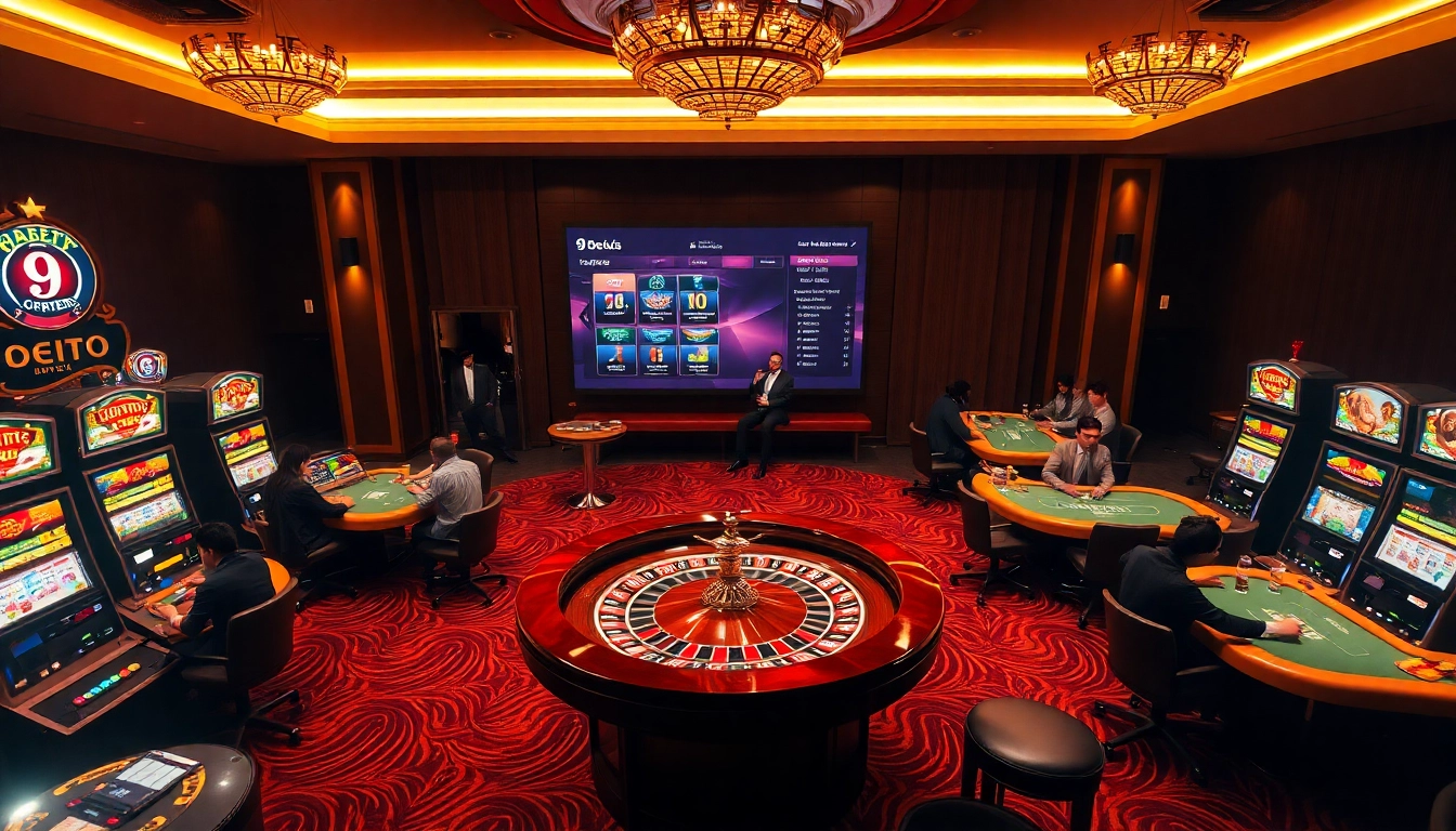 Experience exhilarating gameplay at https://9bet0.us.com/ with players engaged in diverse casino activities.