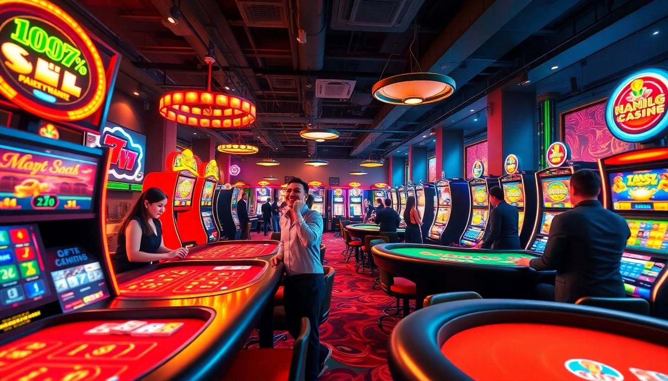 Exciting casino atmosphere at ev88win.live with vibrant gaming tables and joyful players.