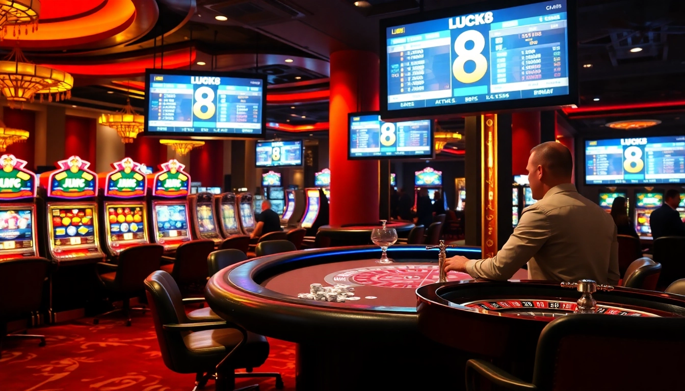 Experience the excitement of Luck8 with engaging live dealer games and vibrant casino tables.
