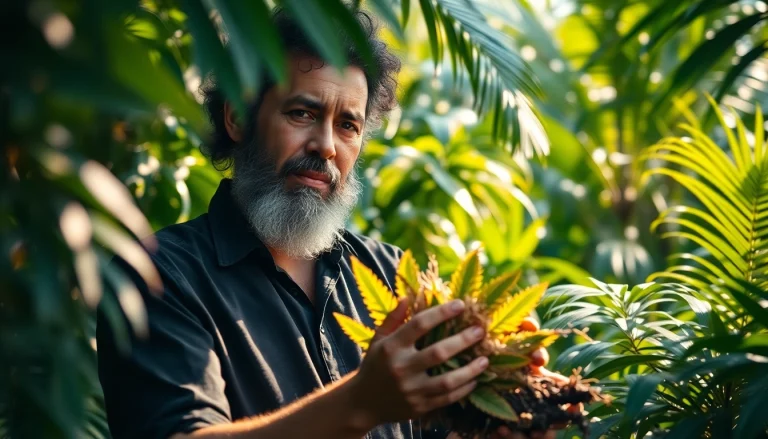 Learn how to get dmt from natural sources in a serene tropical environment.