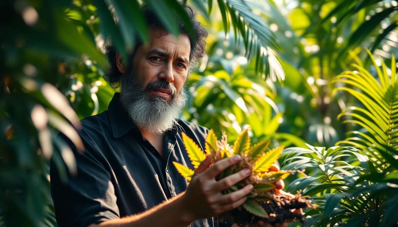 Learn how to get dmt from natural sources in a serene tropical environment.