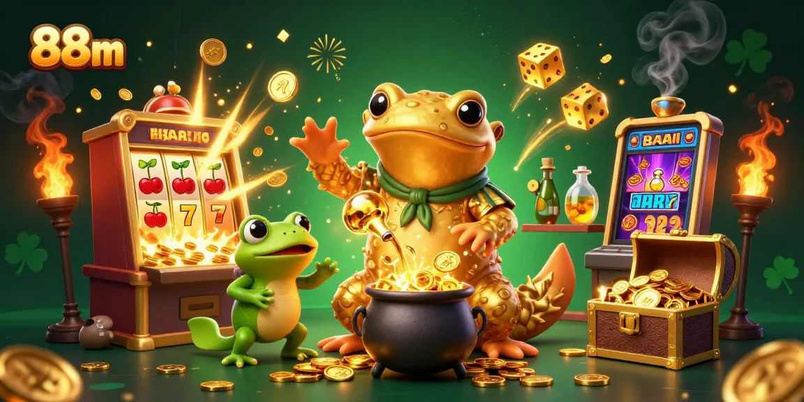 Experience the thrill of gaming at 88m with golden coins and vibrant casino elements.
