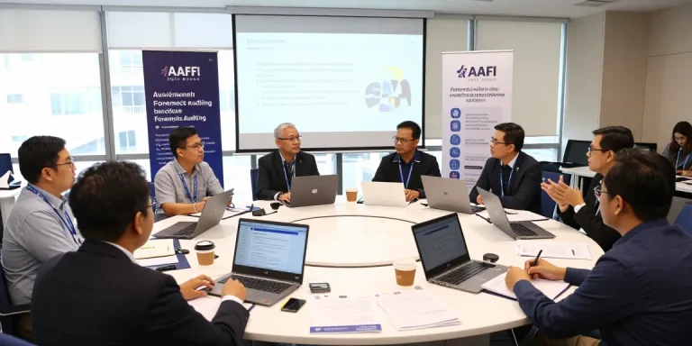 AAFI KOTA MEDAN conference attendees engaging in forensic auditing discussions.