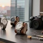 Discover super clone watches in a luxurious urban setting, showcasing intricate details and elegance.